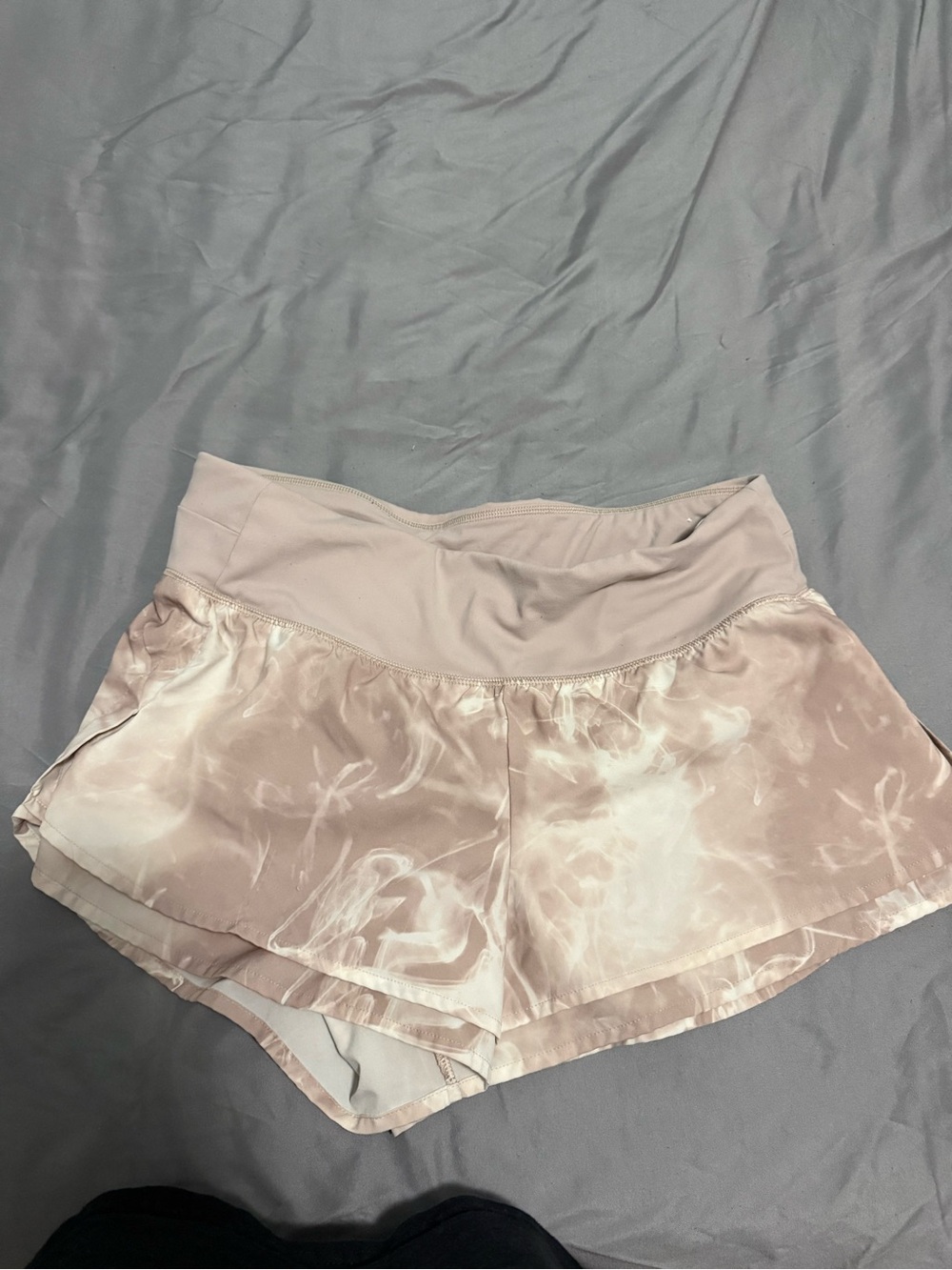 Alia Women's Light Pink Tie-Dye Athletic Shorts